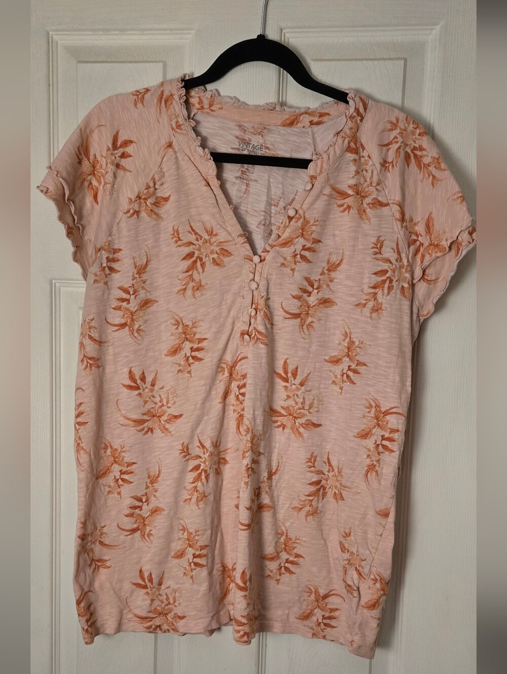 torrid Short-Sleeve Floral Henley Tee